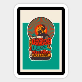 psychedelic George Clinton funk style Sticker